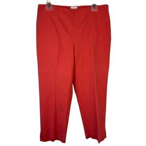 Chico's Cropped Pants Coral Pink Flat Front Chico's Size 1.5 (US M/10)